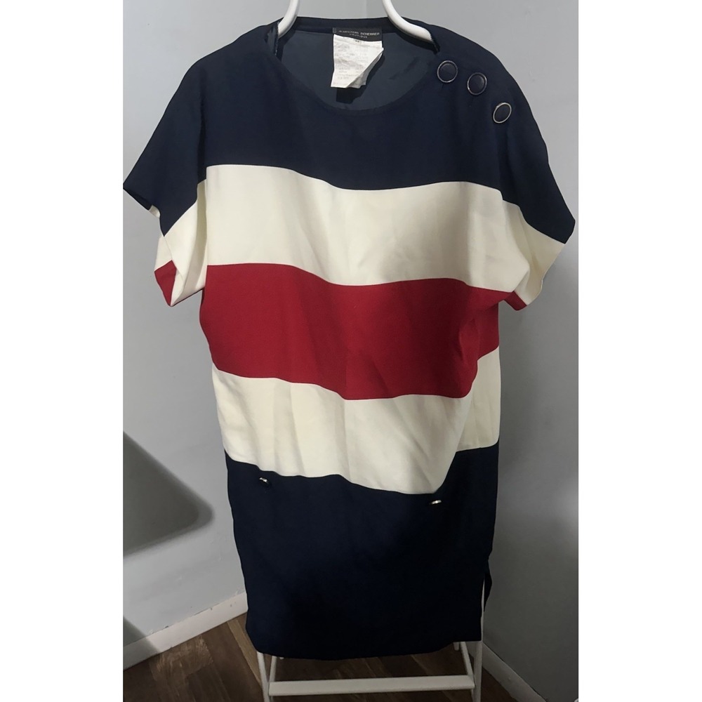 Vintage Jean-Louis Scherrer Boutique Red, White & Blue Size 42 Us 10-12 Paris